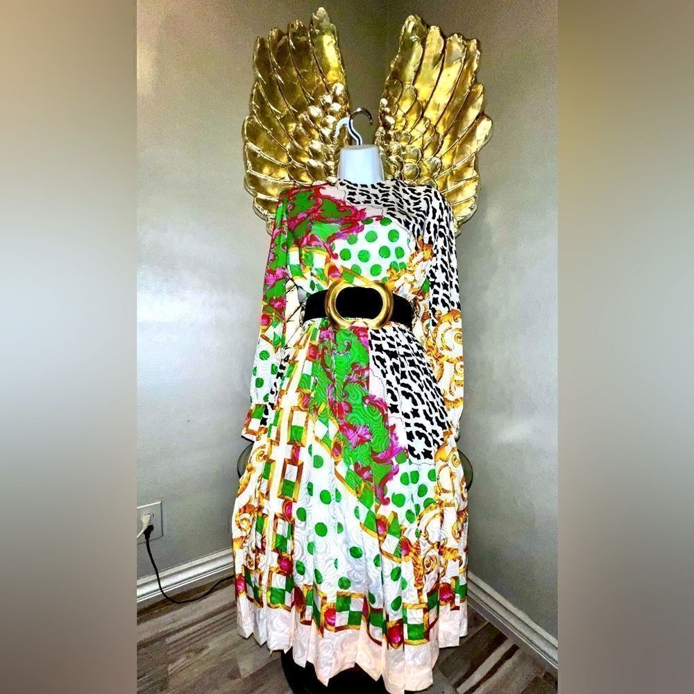 Stunning Don Elliot Vintage 80s Dress Baroque Design